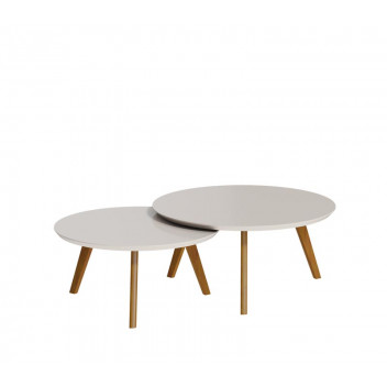 ROUND OFF WHITE CLASSIC CENTRE TABLE