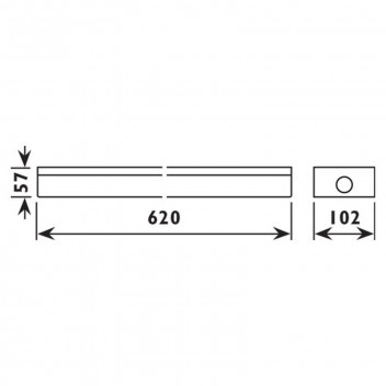 RADIANT 4FT CLOSED CHANNEL KKB14 SINGLE LED FITTING