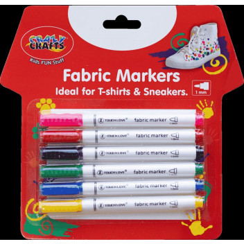 CRAFT FABRIC MARKER 6XCOLOURS 20X17CM