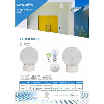 LITEMATE READY CLEAR LIGHT WITH LED BULB 6W