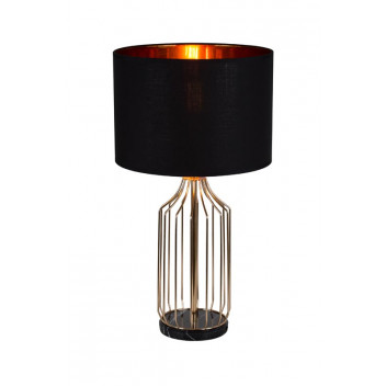 EUROLUX BRASS AND BLACK SINATRA TABLE LAMP 330MM