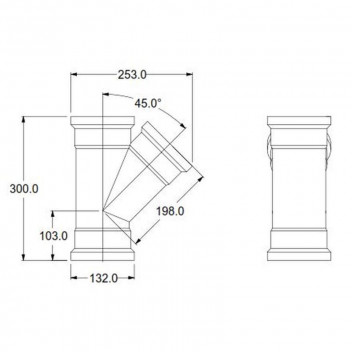 EUROCELT SUNRIDGE SV 110MM JUNCTION 45DEG PLAIN EUROFIT
