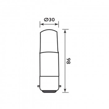 EUROLUX LED BULB T30 STICK B22 7W 240V DAYLIGHT