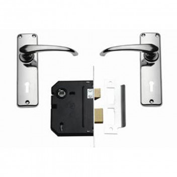 RADIUS LOCKSET 4LEVER CHROME