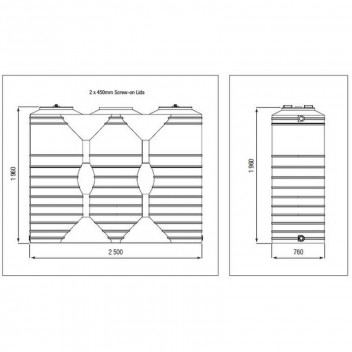 JOJO SANDSTONE MARBLE MSA STANDARD SLIMLINE TANK 2500L