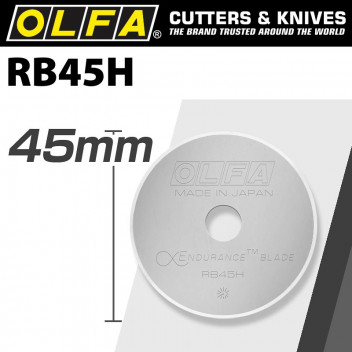 OLFA ENDURANCE BLADE FOR ROTARY CUTTER 45MM 1PER PACK