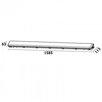 RADIANT 5FT VAPOUR PROOF KKB65 DOUBLE LED FITTING