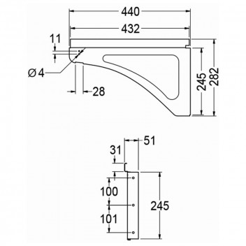 FRANKE SINK FALCON BRACKET GALV