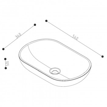 CLEAR CUBE FLORENCE/PICASSO BASIN COUNTER TOP 540X340X120MM