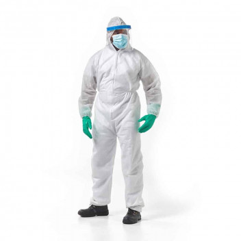 DROMEX NON-WOVEN DISPOSABLE OVERALL COVERALL L