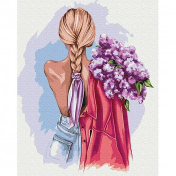 PAINT BY NUMBERS GIRL WITH RED CAT