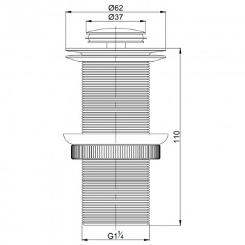 GIO BASIN WASTE UNSLOTTED 32X80MM