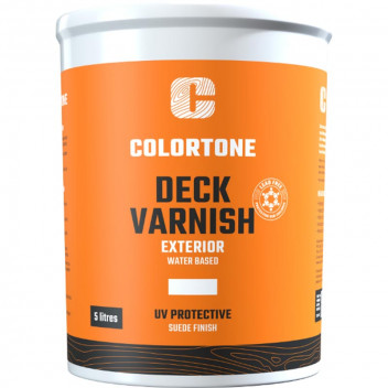 COLORTONE TEAK MATT WATERBASED EXTERIOR DECK VARNISH 5L