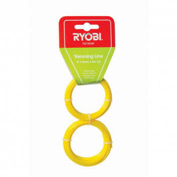 RYOBI LINE TRIMMER 1.6MMX8M 2PER PACK