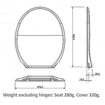 PLASTIC ELF WHITE COVER TOILET SEAT