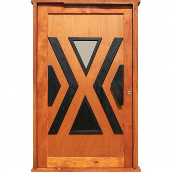 DOOR PIVOT HOUR GLASS COMPLETE IN FRAME WITH LOCK 1200X2100 LH