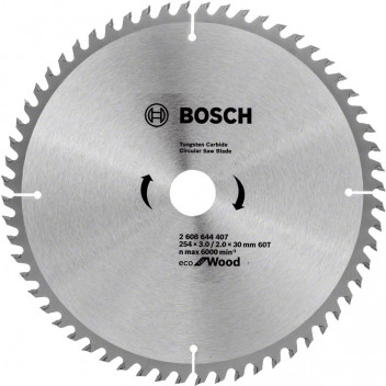 BOSCH ECO WOOD SAW BLADE 254X30X3.0/2.0MM 60TEETH