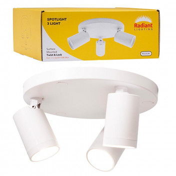 EUROLUX WHITE TILT SPOTLIGHT 80MM