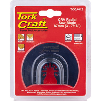 TORK CRAFT QUICK CHANGE RADIAL SAW BLADE 87MM(3-7/16\') CRV