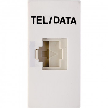 WHITE RJ45 CAT6 COMPLETE ECONO TEL-DATA MODULE