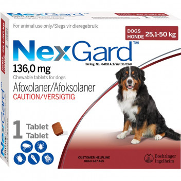 NEXGARD TABLET 25.1 - 50KG 6G 1 PER PACK