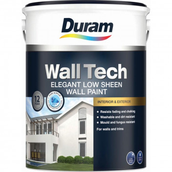 PAINT PVA WHITE WALL TECH LOW SHEEN 5L DURAM