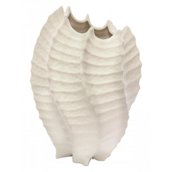 CREAM SHELL VASE 24CM