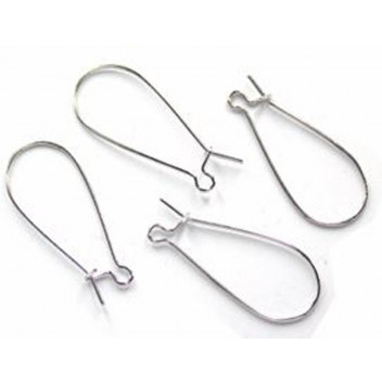 SILVER CRAFT KIDNEY EARRING HOOK 8PIECE
