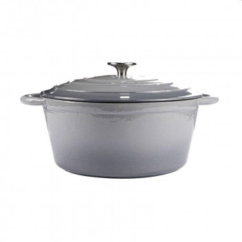 ROUND CASSEROLE (C/I)(2L)(GREY)