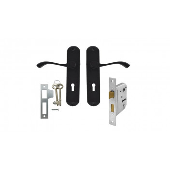 BOLTFIX BARI LOCKSET MATT BLACK 3L SAMSON.