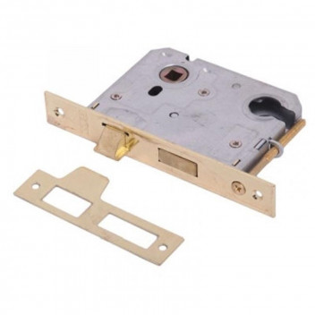 CYLINDER BRASS PLATED DOOR LOCK 76MM