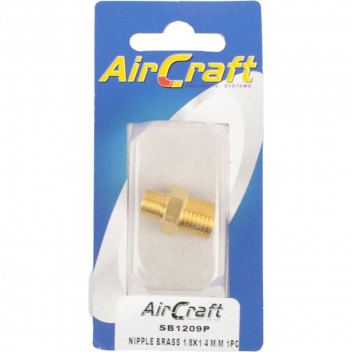 AIR CRAFT BRASS AIR CONNECTOR NIPPLE 1/8X1/4