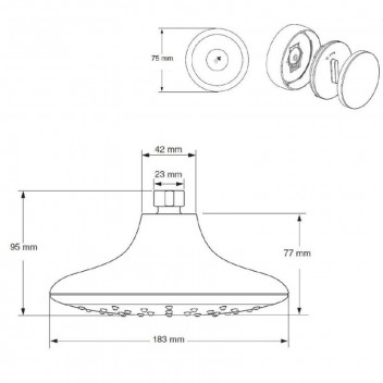 COBRA SPECTRA CHROME ETOUCH REMOTE ROUND SHOWER HEAD