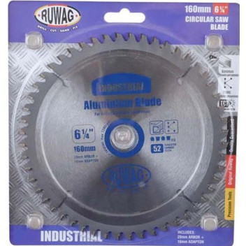 RUWAG PROFI TCT CIRCULAR SAW BLADE FOR ALUMINIUM Z52 160MM