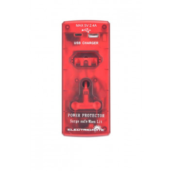 ADAPTOR SURGE PROTECT WITH USB EA026  1X16AMP  1X3PIN EURO+2.4AMP ELEC