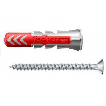 FISCHER DUOPOWER 6 X 30MM SCREW AND PLUG SET 50 PACK