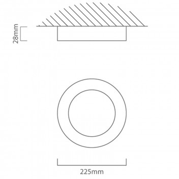 EUROLUX COOL WHITE 18W LED WHITE ROUND CEILING LIGHT