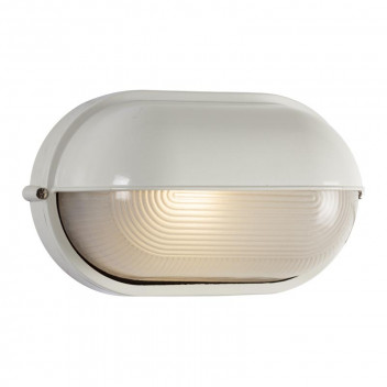 EUROLUX WHITE LARGE EYELID OVAL BULKHEAD 100W