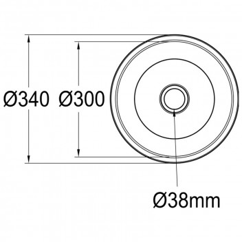 FRANKE RONDO INSET PREP BOWL INC.WASTE 340X139MM