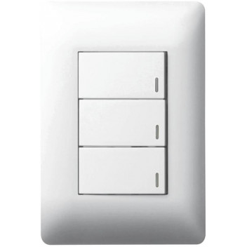LEGRAND YSALIS WHITE LIGHT SWITCH 3L 1W 50X103MM