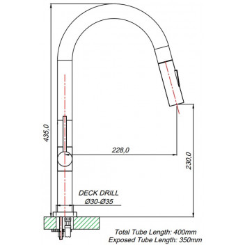 PULLOUT SINK MIXER.