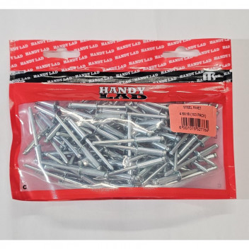 HANDYLAD RIVET STEEL 4.8X18MM 100PP