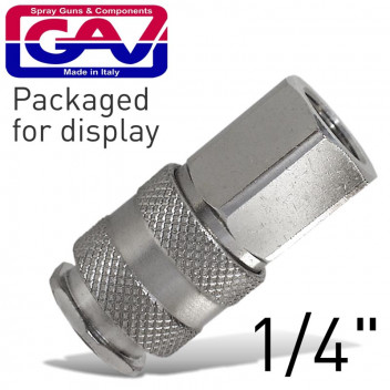 GAV UNIVERSAL QUICK COUPLER 1/4\" FEMALE PACKAGED