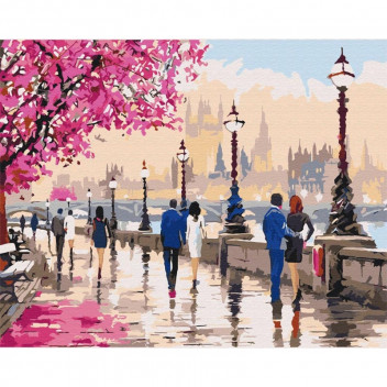 ROMANTIC LONDON PAINT BY NUMBER