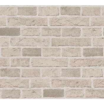 BEIGE BRICK WALLPAPER 0.53X10M