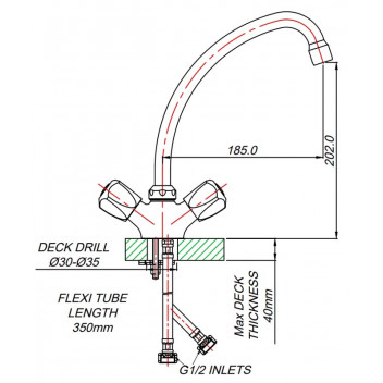 SINK MIXER SINGLE HOLE.