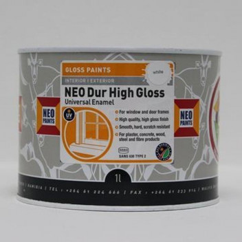PAINT ENAMEL GLOSS WHITE NEO DUR 500ML NEO