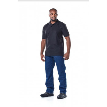 DROMEX BLACK PIQUE KNIT GOLFER 4XLARGE