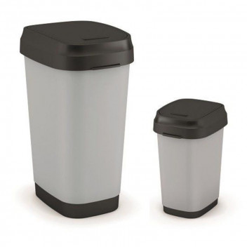 STEEL DUAL SWING BIN REFUSE STYLE SMALL 10L