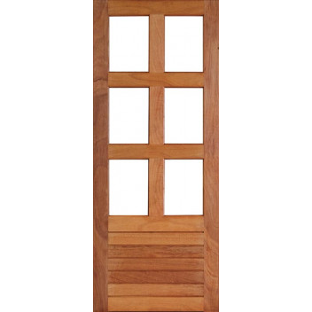 SWARTLAND 6 TOP GLASS PAN HORIZONTAL ENTRANCE DOOR WOOD.